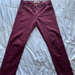 Skinny Maroon Chinos 30